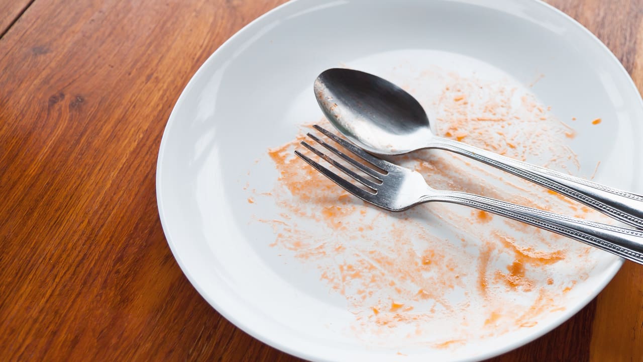 Пустая тарелка после еды