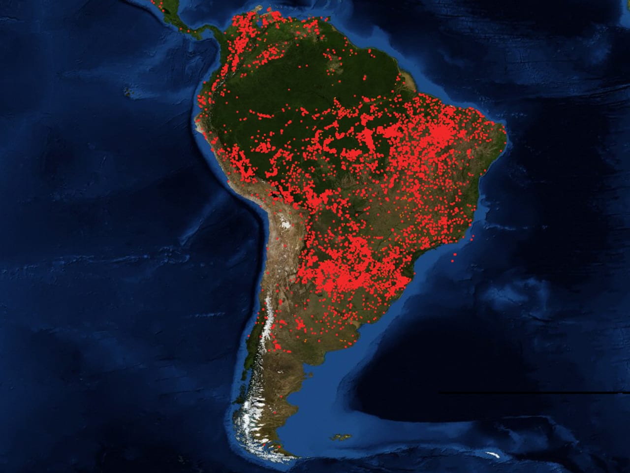 Южная Америка из космоса
