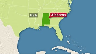 Karte von Alabama.
