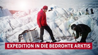 Gletscherbild mit Serientitel