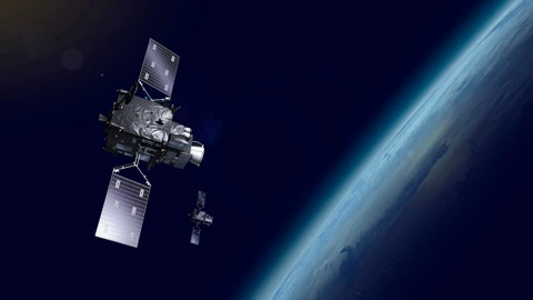 Der Imager-Satellit über der Erde