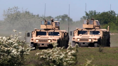 Humvee-Fahrzeuge der US-Armee.