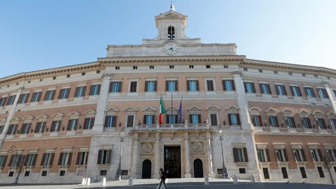 Montecitorio Palast, das Parlamentsgebäude in Rom.