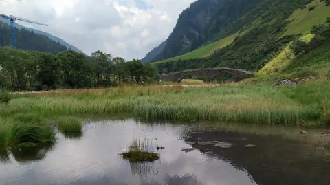 Moorlandschaft in den Bergen.