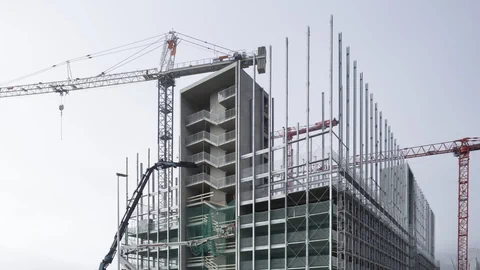 Baustelle für ein Parkhaus