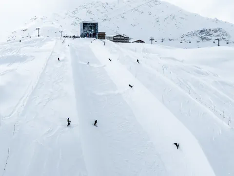 Die Halfpipe auf dem Corvatsch.