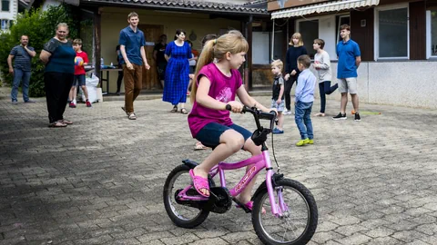 Ukrainische Flüchtlinge in Gilly/VD.