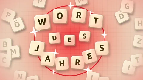 Illustration mit Scrabble-Buchstaben, die zu den Wörtern «Wort des Jahres» angeordnet sind