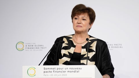 Kristalina Georgieva: Eine Frau mittleren Alters mit braunen, kurzen Haaren