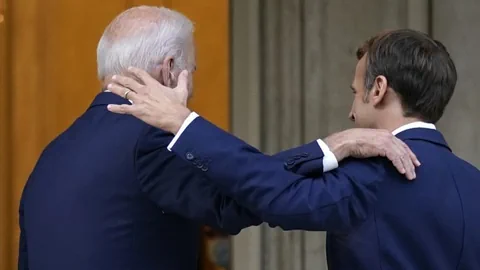 Biden und Macron bei ihrem Treffen in Rom.