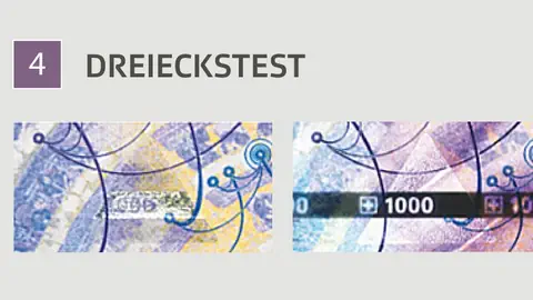 Dreieckstest auf 1000er-Note