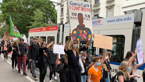 Demonstranten in Zürich