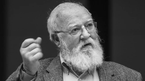 Schwarz-Weiss Porträt von Daniel Dennett