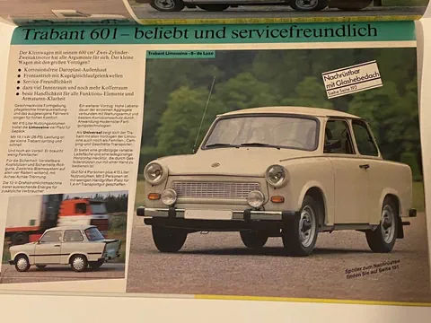 Trabant in einem Katalog