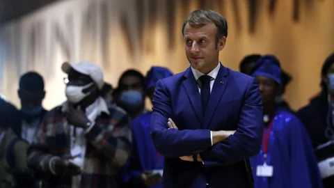 Macron am Frankreich-Afrika-Gipfel 2021 in Montpellier.