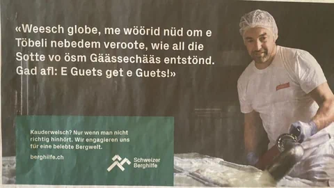 Plakat der Berghilfe