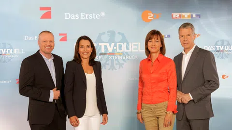 Die Moderatoren: Stefan Raab, Anne Will, Maybrit Illner, Peter Kloeppel