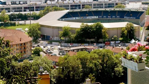 Totale auf das ehemalige Hardturm-Stadion