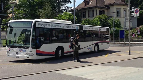 Reisebus auf einer Strasse