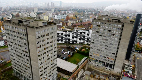 Blick auf die alten Personalgebäude des Triemli-Spitals.