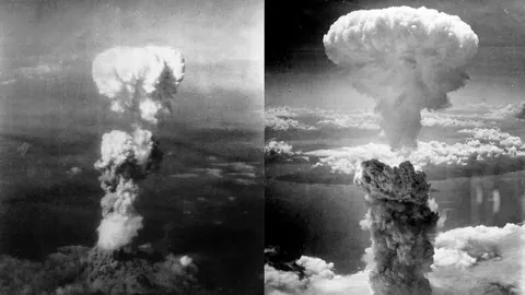 Atompilze über Hiroshima und Nagasaki