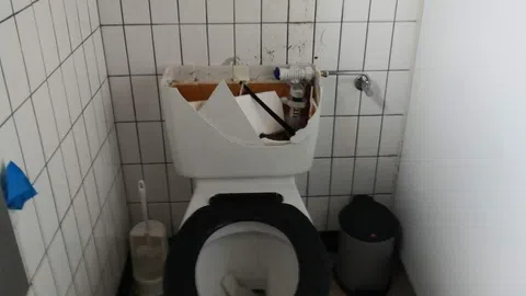 Zerstörte Toilette