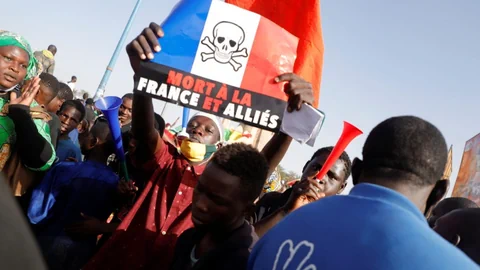 Demonstration gegen Frankreich.