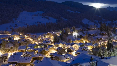 Gstaad in der Nacht