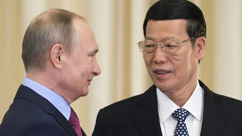 Zhang Gaoli 2017 bei einem Treffen mit Wladimir Putin.