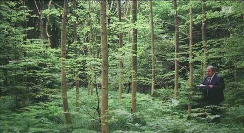 Mike Müller als Bestatter im Wald