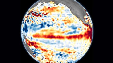 Die globalen Wärmemuster im Pazifik während eines El Niños.