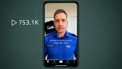 Mediensprecher der Kantonspolizei Aargau, Marco Roduner, auf Tiktok.