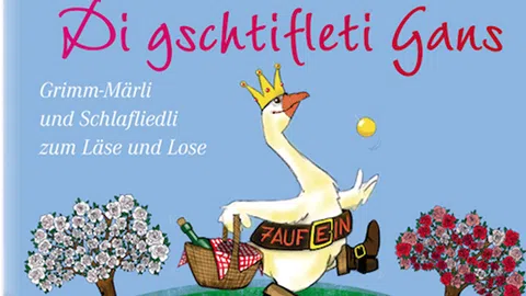 Buchumschlag mit gestiefelter Gans.