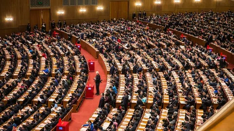 3000 Delegierte nehmen jeweils am Volkskongress teil. (Archivbild)