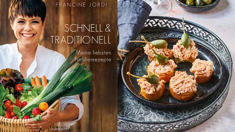 Buchcover und Dörrtomaten Crostini