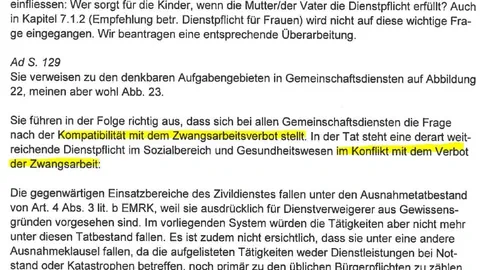 Auszug aus der Stellungnahme des Bundesamts für Justiz