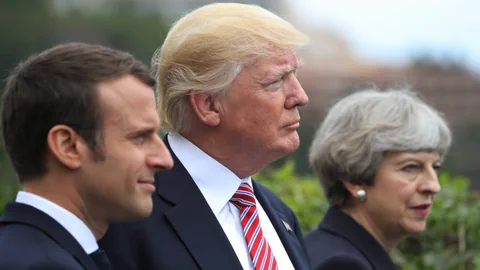 Macron, Trump und May