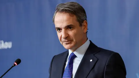 Der griechische Premierminister Kyriakos Mitsotakis spricht in Athen.