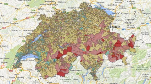 Interaktive Grafik der Schweiz