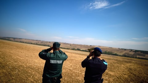 Frontex-Beamte an der EU-Aussengrenze zwischen Bulgarien und der Türkei.