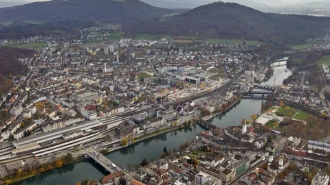 Stadt Olten von oben