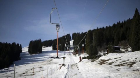 Blick ins Skigebiet Brambrüesch in Chur.