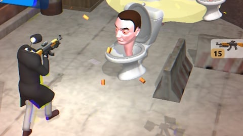 Ein Screenshot des Mobile-Games «Skibidi Wars: Toilets Attack»