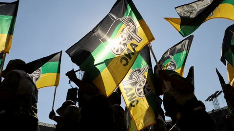 ANC-Unterstützer an einem Parteikongress in Johannesburg.