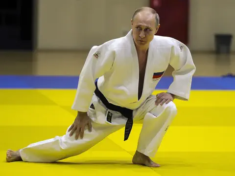 Putin bei einer Judo-Session 2019 in Sotschi.