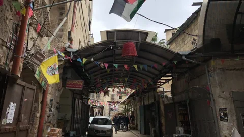 Blick in eine Gasse der Altstadt von Nablus.