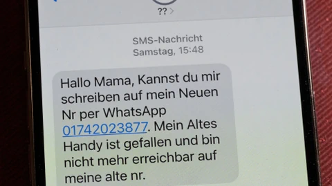 Screenshot einer Spam-SMS auf dem Smartphone