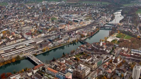 Olten aus der Vogelperspektive