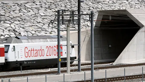 Der neue Gotthard-Eisenbahntunnel.