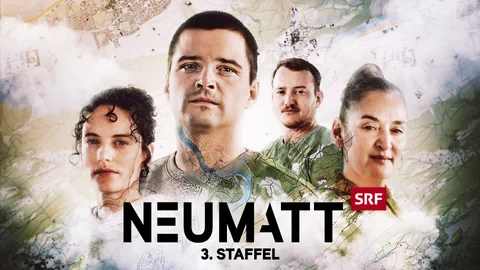 Poster von Neumatt Staffel 3 mit fünf Personen und SRF-Logo.